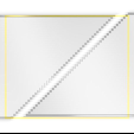 Mexen Loft oglindă de baie dreptunghiulară 60 x 50 cm, ramă aurie - 9852-060-050-000-50