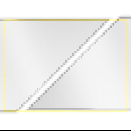 Mexen Loft oglindă dreptunghiulară pentru baie 80 x 60 cm, ramă aurie - 9852-080-060-000-50