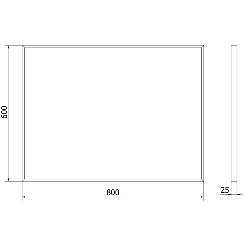 Mexen Loft oglindă de baie dreptunghiulară 80 x 60 cm, cadru auriu - 9852-080-060-000-50