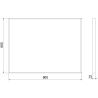 Mexen Loft négyszögletes fürdőszobai tükör 80 x 60 cm, arany keret - 9852-080-060-000-50