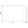 Mexen Loft oglindă de baie dreptunghiulară 80 x 60 cm, ramă aurie - 9852-080-060-000-50