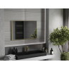 Mexen Loft rektanguláris fürdőszobai tükör 90 x 60 cm, arany keret - 9852-090-060-000-50