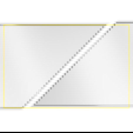 Mexen Loft oglindă de baie dreptunghiulară 90 x 60 cm, ramă aurie - 9852-090-060-000-50