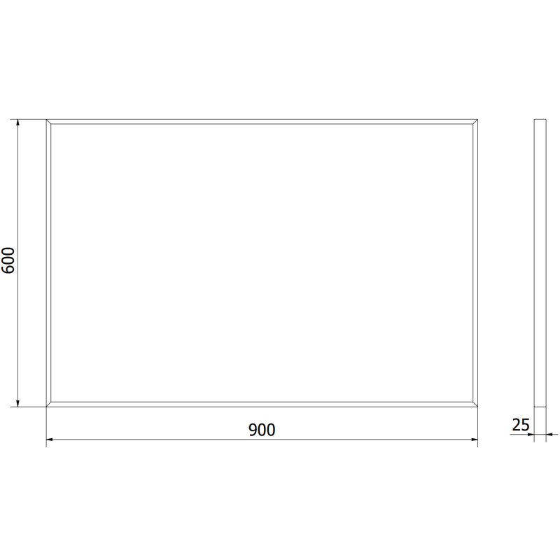 Mexen Loft oglindă de baie dreptunghiulară 90 x 60 cm, ramă aurie - 9852-090-060-000-50