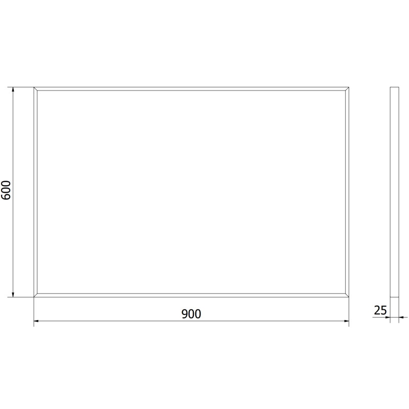 Mexen Loft rektanguláris fürdőszobai tükör 90 x 60 cm, arany keret - 9852-090-060-000-50