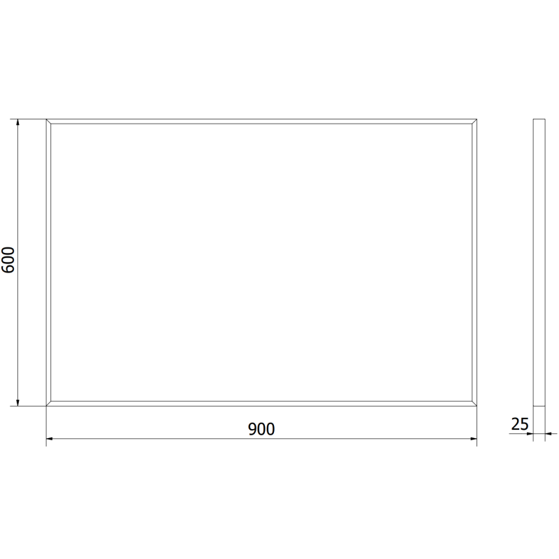 Mexen Loft téglalap alakú fürdőszobai tükör 90 x 60 cm, arany keret - 9852-090-060-000-50