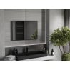 Mexen Loft oglindă de baie dreptunghiulară 90 x 60 cm, ramă neagră - 9852-090-060-000-70