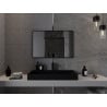 Mexen Loft oglindă de baie dreptunghiulară 90 x 60 cm, ramă neagră - 9852-090-060-000-70