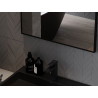 Mexen Loft 60 x 40 cm-es, fekete keretes, téglalap alakú fürdőszobai tükör - 9852-060-040-000-70