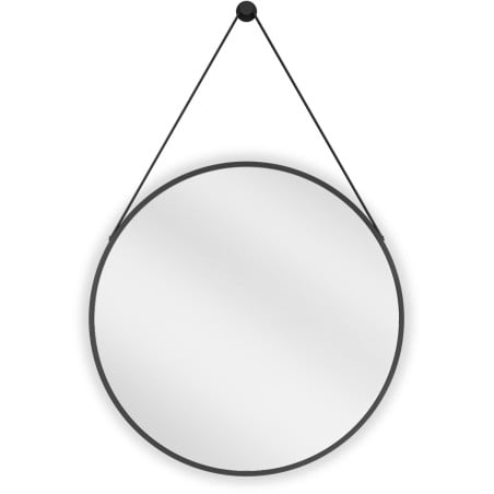 Mexen String fürdőszobai kerek tükör 60 cm, fekete keret - 9854-060-060-000-70