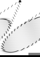 Mexen String kör alakú fürdőszobai tükör 60 cm, fekete keret - 9854-060-060-000-70