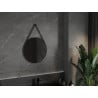 Mexen String oglindă baie rotundă 60 cm, cadru negru - 9854-060-060-000-70