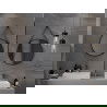 Mexen String fürdőszobai kerek tükör 60 cm, fekete keret - 9854-060-060-000-70