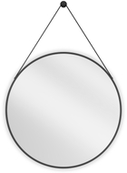Mexen String 70 cm-es kerek fürdőszobai tükör, fekete keret - 9854-070-070-000-70