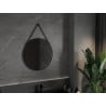 Mexen String oglindă baie rotundă 70 cm, ramă neagră - 9854-070-070-000-70