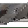 Mexen String fürdőszobai kör tükör, 80 cm, fekete keret - 9854-080-080-000-70
