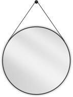 Mexen String 80 cm-es kerek fürdőszobai tükör, fekete keret - 9854-080-080-000-70