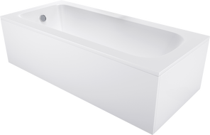 Mexen Vega cadă dreptunghiulară 190 x 90 cm cu panou, albă - 55011909000X