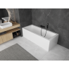 Mexen Cubik cadă dreptunghiulară 170 x 80 cm cu panel, alb - 55031708000X