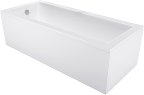 Mexen Cubik cadă dreptunghiulară 170 x 80 cm cu panel, alb - 55031708000X