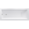 Mexen Cubik cadă dreptunghiulară 170 x 80 cm cu panel, alb - 55031708000X