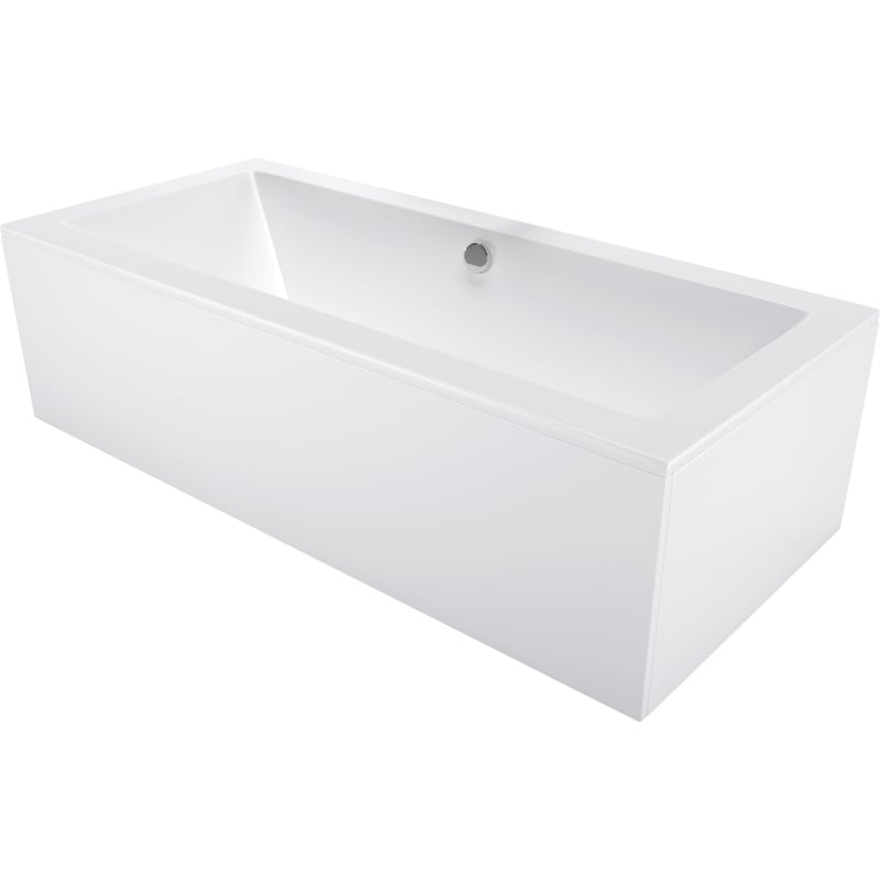 Mexen Cube cadă dreptunghiulară 160 x 70 cm cu mască, albă - 55051607000X