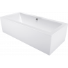 Mexen Cube cadă dreptunghiulară 160 x 70 cm cu mască, albă - 55051607000X