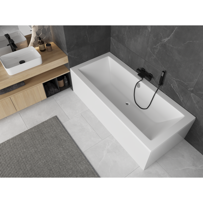 Mexen Cube téglalap alakú kád 190 x 80 cm burkolattal, fehér - 55051908000X