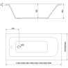Mexen Vega cadă dreptunghiulară 150 x 70 cm cu panouri si paravan cu 1 aripă 75 cm, transparent, Crom - 550115070X9007510100