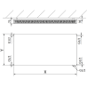 Mexen Flat CVF21 600 x 1000 mm-es fűtőpanel, alsó csatlakozás, 1210 W, antracit - W621F-060-100-66