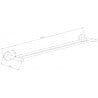 Mexen Remo cuier dublu pentru prosoape, Aurie - 7050725-50