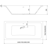 Mexen Cube cadă dreptunghiulară 170 x 80 cm cu panouri si paravan cu 2 aripi 100 cm, transparent, Crom - 550517080X9010020100