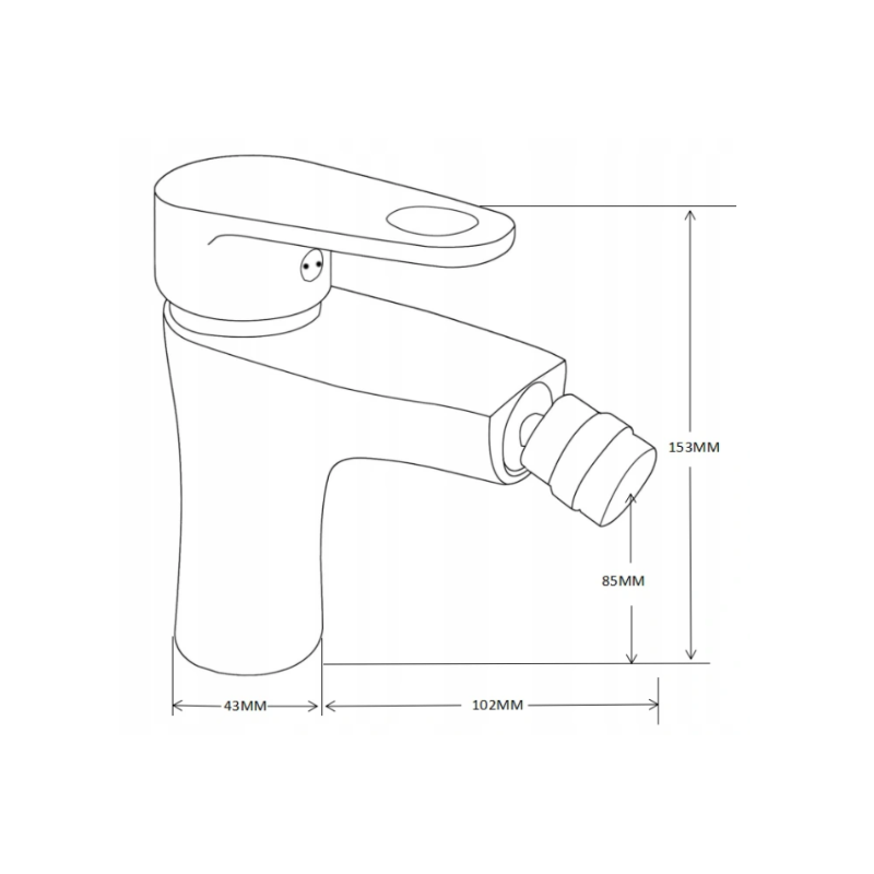 Mexen Kama bidet csaptelep, króm - 72520-00