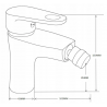Mexen Kama bidet csaptelep, króm - 72520-00