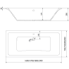 Mexen Cube cada rectangular 190 x 90 cm, alb - 55051909000