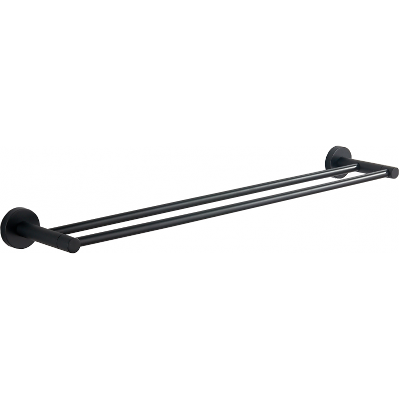 Mexen Remo dupla törölközőtartó, fekete - 7050725-70