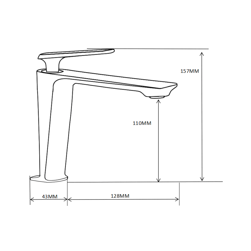 Mexen Ares baterie de chiuvetă, crom - 744100-00