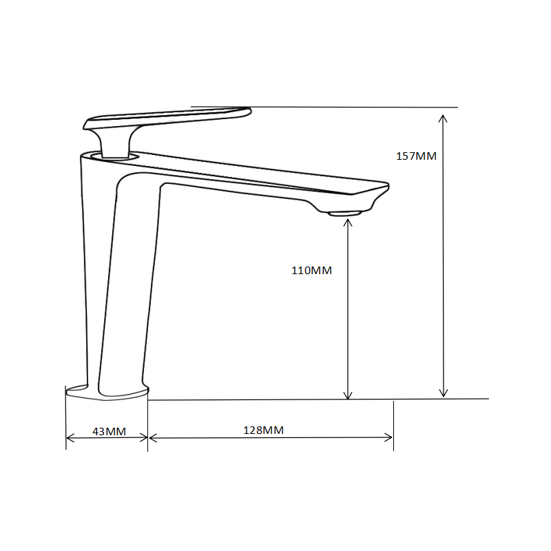 Mexen Ares baterie lavoar, crom - 744100-00