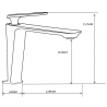 Mexen Ares baterie de chiuvetă, crom - 744100-00