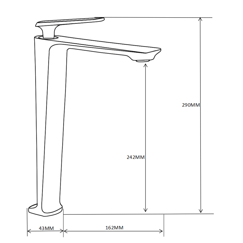 Mexen Ares magas mosdó csaptelep, króm - 744110-00