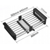 Mexen scurgător de bucătărie telescopic cu lățime reglabilă, Neagră - 660730-70