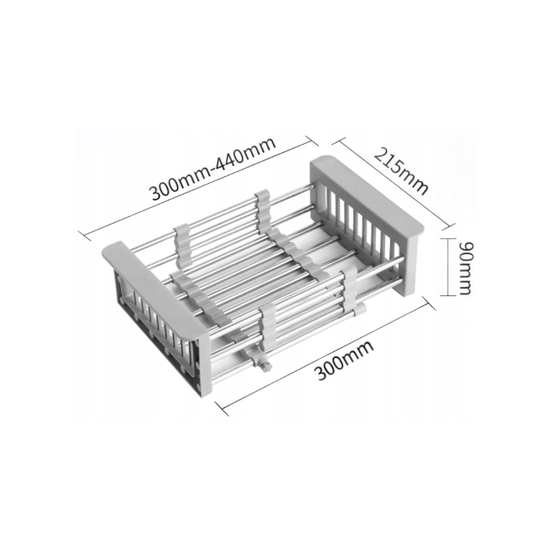 Mexen teleszkópos konyhai csepegtető állítható szélességgel, szürke - 660730-71
