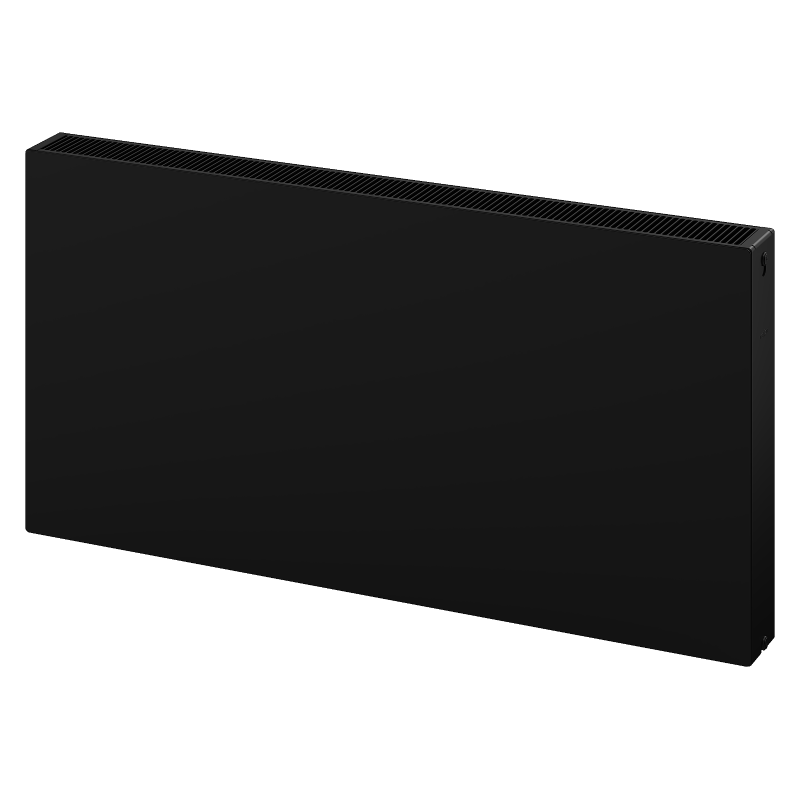 Mexen Flat CF22 radiátor 400 x 400 mm, oldalirányú csatlakozás, 455 W, fekete - W422F-040-040-70