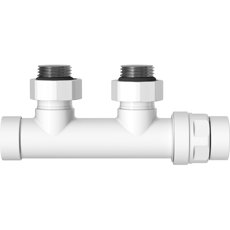 Mexen Uni-Term supapă de radiator unghiulară, Duplex, DN50, alb - W907-000-20