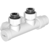 Mexen ventil de radiator unghiular, Duplex, DN50, alb - W907-000-20