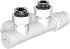 Mexen Uni-Term supapă de radiator unghiulară, Duplex, DN50, alb - W907-000-20