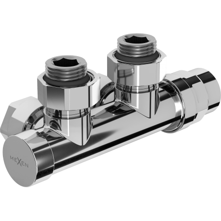 Mexen supapă radiator colțar, Duplex, DN50, crom - W907-000-01