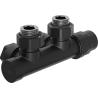 Vanâ ventil de radiator Mexen, unghiular, Duplex, DN50, negru - W907-000-70