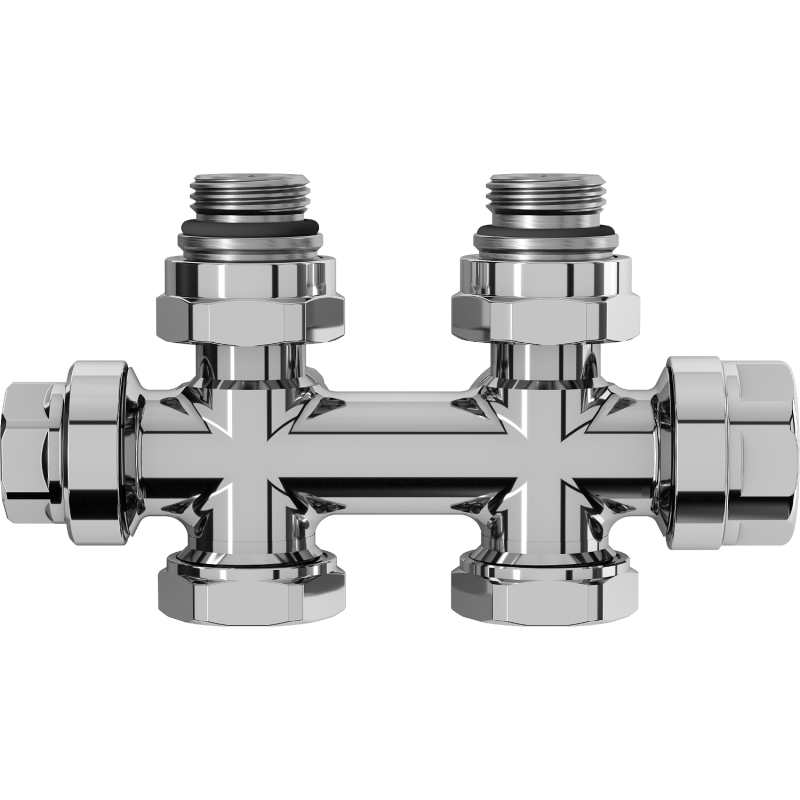 Mexen Uni-Term supapă radiator unghiulară/dreaptă, Duplex, DN50, crom - W908-000-01