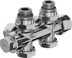 Mexen Uni-Term szögletes/egyenes radiátorszelep, Duplex, DN50, króm - W908-000-01